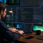 ChatGPT Codex helping a web developer build and debug a modern web application in 2026.