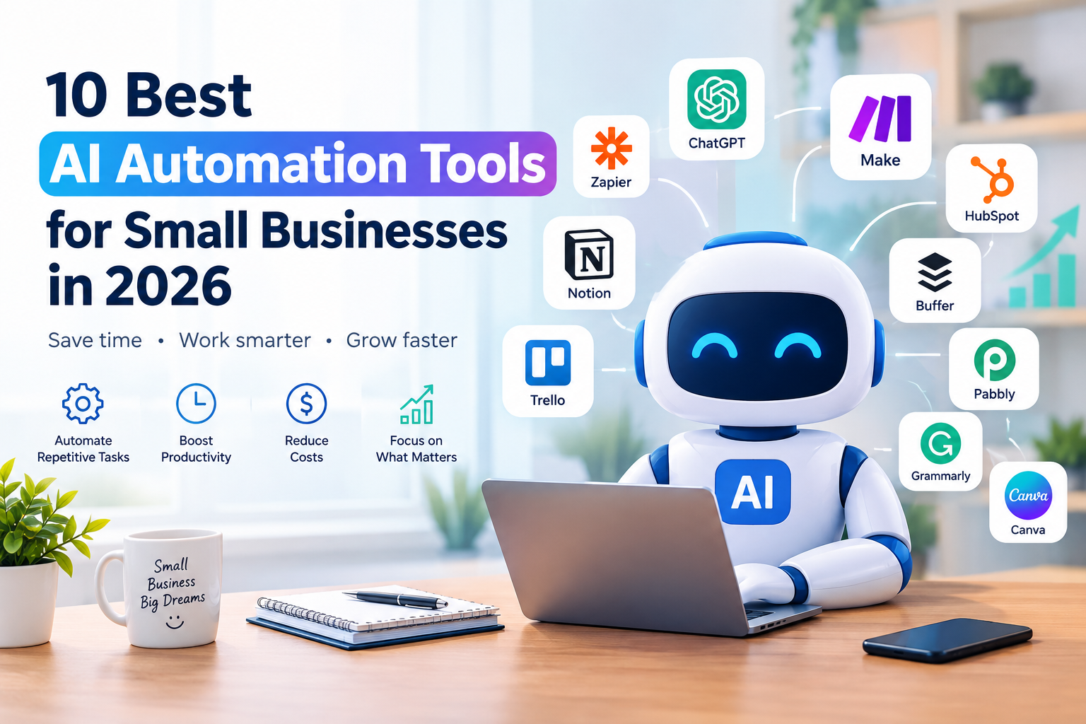 Top 10 AI Automation Tools for Small Businesses